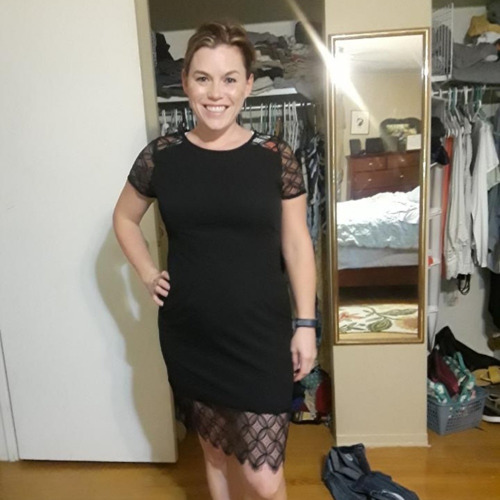 Molly Bracken black cocktail dress